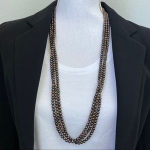 Triple Strand Mocha Freshwater Pearl Necklace